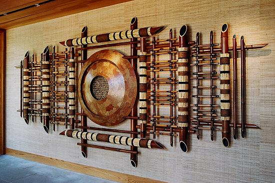 Fina art made of bamboo and natural materials.